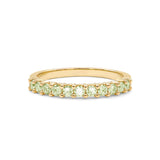 0.33 CT Round Peridot Lab Made Diamond- Aug Birthstone Eternity Wedding Band 5