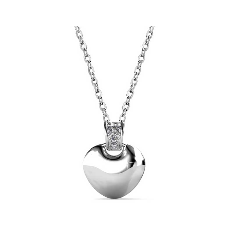Round Cut Cubic Zirconia in 925 Sterling Silver Necklace 2