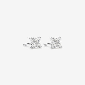 Round Cut Cubic Zirconia in 925 Sterling Silver Earrings