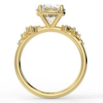 Stunning 2.0 CT Round Moissanite Engagement Ring with Cluster Design 3