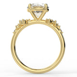 Stunning 2.0 CT Round Moissanite Engagement Ring with Cluster Design 3