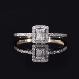 Round Cut Cubic Zirconia in 925 Sterling Silver Ring 2