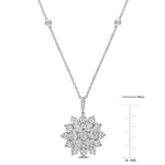 Round Cut Cubic Zirconia in 925 Sterling Silver Necklace 5