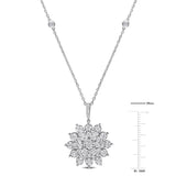 Round Cut Cubic Zirconia in 925 Sterling Silver Necklace 5