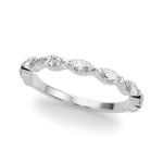 Stunning 0.20 CT Marquise Moissanite Stones Half Eternity Wedding Bands 3