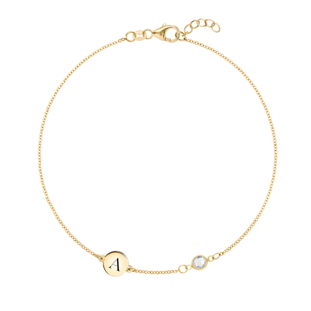 0.25 CT Round April Diamond Lab Made Diamond- April Birthstone Bracelets 1