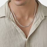 Round Cut Cubic Zirconia in 925 Sterling Silver Necklace 4