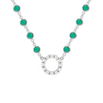 9.36 TCW Round Emerald Lab Made Diamond- May Birthstone Necklace 7