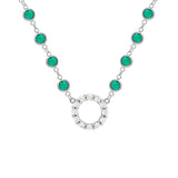 9.36 TCW Round Emerald Lab Made Diamond- May Birthstone Necklace 7