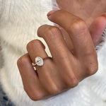 Stunning 1.0 CT Oval Moissanite Engagement Ring in Bezel Design 1