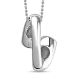 Round Cut Cubic Zirconia in 925 Sterling Silver Necklace 5