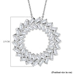 Round Cut Cubic Zirconia in 925 Sterling Silver Necklace 6