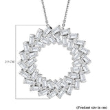 Round Cut Cubic Zirconia in 925 Sterling Silver Necklace 6