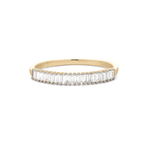 Stunning 0.16 TCW Baguette Moissanite Stones Half Eternity Wedding Bands 3