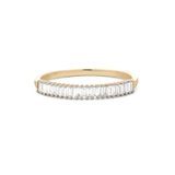 Stunning 0.16 TCW Baguette Moissanite Stones Half Eternity Wedding Bands 3