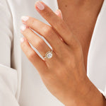 Stunning 1.0-2.0 CT Cushion Moissanite Engagement Ring with Halo & Pave Design 8