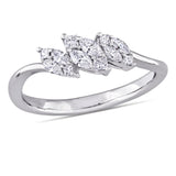 Round Cut Cubic Zirconia in 925 Sterling Silver Wedding Bands 4