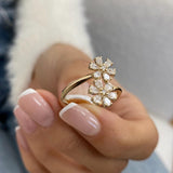 Stunning 0.71 CT Round & Pear Moissanite Stones Lifestyle Wedding Bands 8