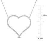 Round Cut Cubic Zirconia in 925 Sterling Silver Necklace 10