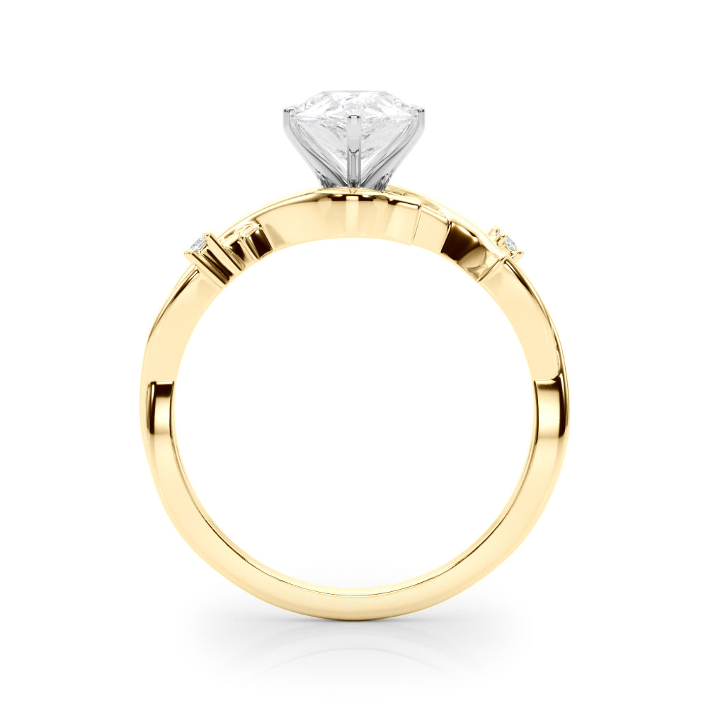 Stunning 1.0-2.0 CT Pear Moissanite Engagement Ring with Twig Design 3