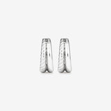 Round Cut Cubic Zirconia in 925 Sterling Silver Earrings 2
