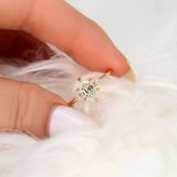 Stunning 1.27 CT Hexagon Moissanite Engagement Ring with Three Stone Design 6