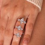 Stunning 2.0 CT Marquise Moissanite Engagement Ring with Three Stone Design 2