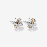Round Cut Cubic Zirconia in 925 Sterling Silver Earrings 1