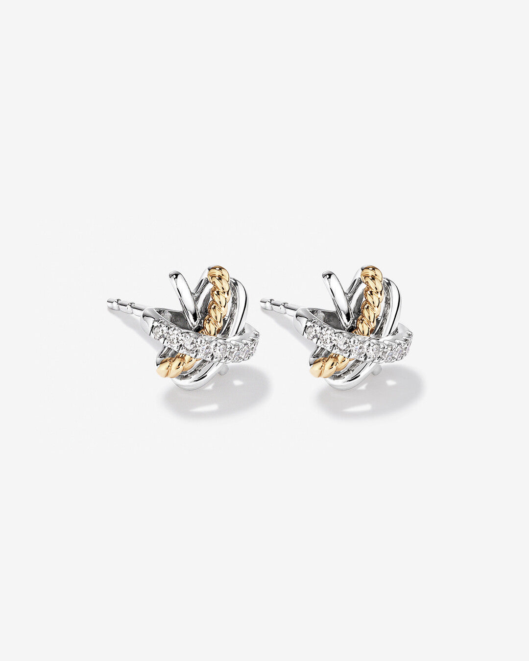 Round Cut Cubic Zirconia in 925 Sterling Silver Earrings 1