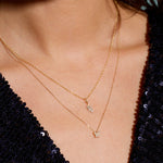 0.20 TCW Round Moissanite Diamond Butterfly Pendant Necklace in Solid Gold 8