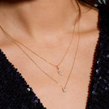 0.20 TCW Round Moissanite Diamond Butterfly Pendant Necklace in Solid Gold 8