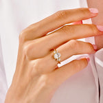Stunning 1.50 CT Oval Moissanite Engagement Ring with Cluster Design 6