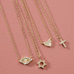 Round Cut Cubic Zirconia in 925 Sterling Silver Necklace 4