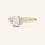 Stunning 1 CT Oval Moissanite Engagement Ring With Three Stone Design 2