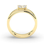 Delicate 0.60 CT Moissanite Solitaire Men's Wedding Band with Radiant Cut Stones in Solid Gold 3