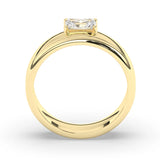 Delicate 0.60 CT Moissanite Solitaire Men's Wedding Band with Radiant Cut Stones in Solid Gold 3