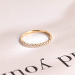 Stunning 0.2 TCW Round Moissanite Stones Half Eternity Wedding Bands 1