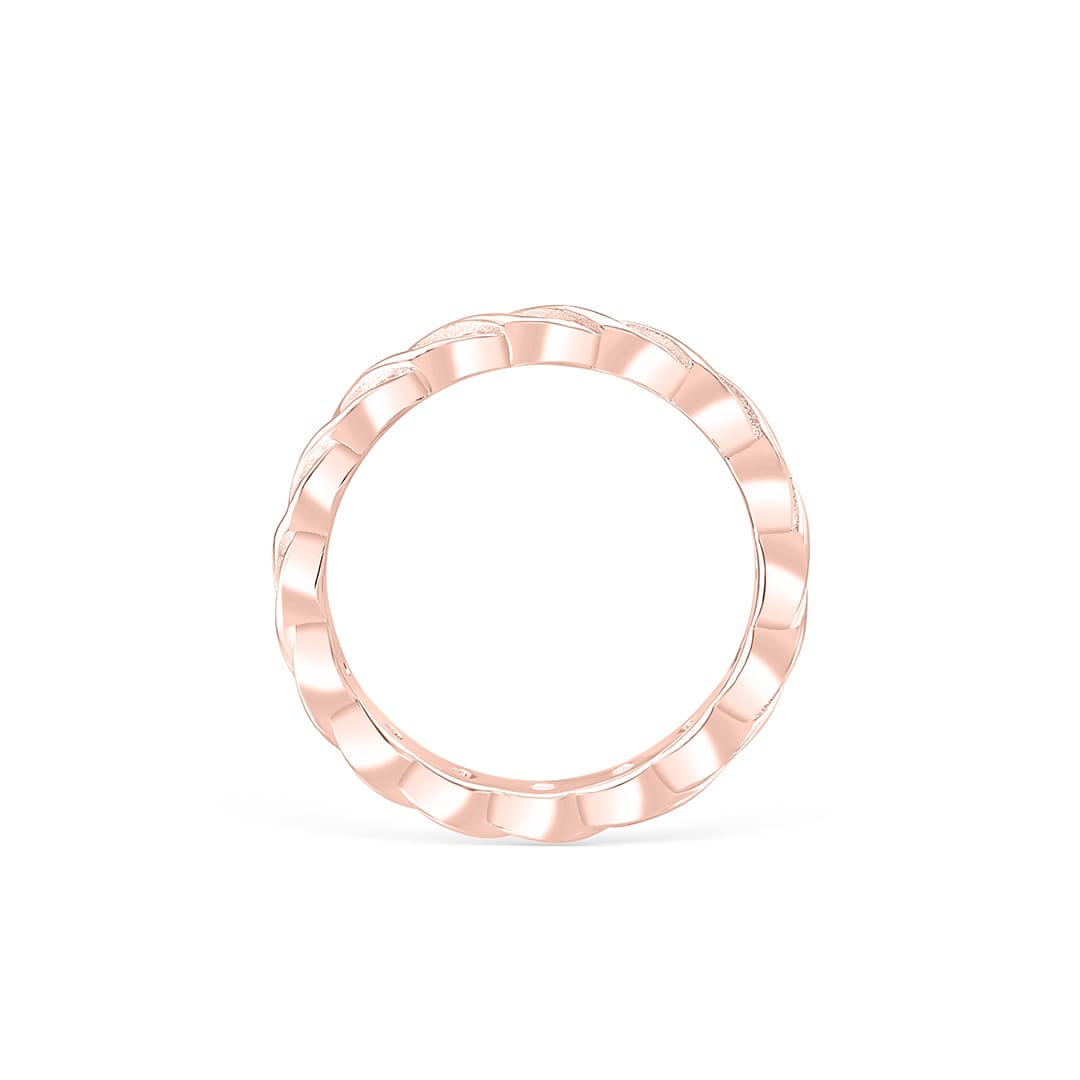 Stunning 0.3 TCW Round Moissanite Stones Twisted Eternity Wedding Band 3