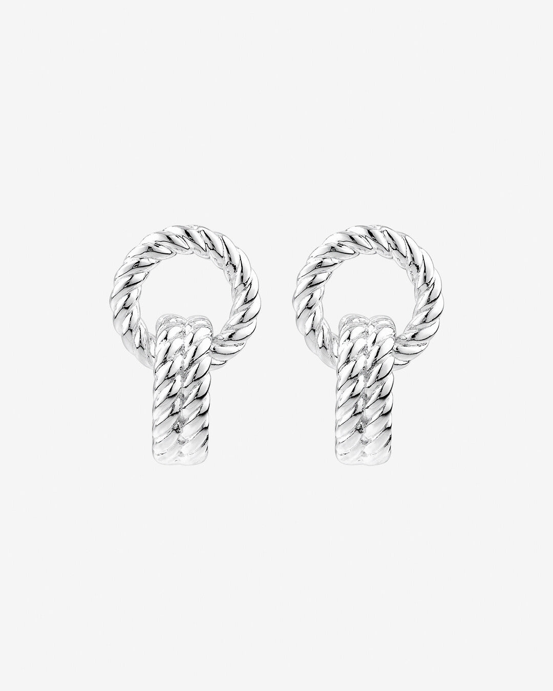 Round Cut Cubic Zirconia in 925 Sterling Silver Earrings 2