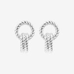 Round Cut Cubic Zirconia in 925 Sterling Silver Earrings 2
