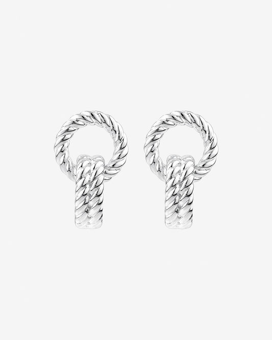 Round Cut Cubic Zirconia in 925 Sterling Silver Earrings 2