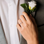 Round Cut Cubic Zirconia in 925 Sterling Silver Wedding Bands 12