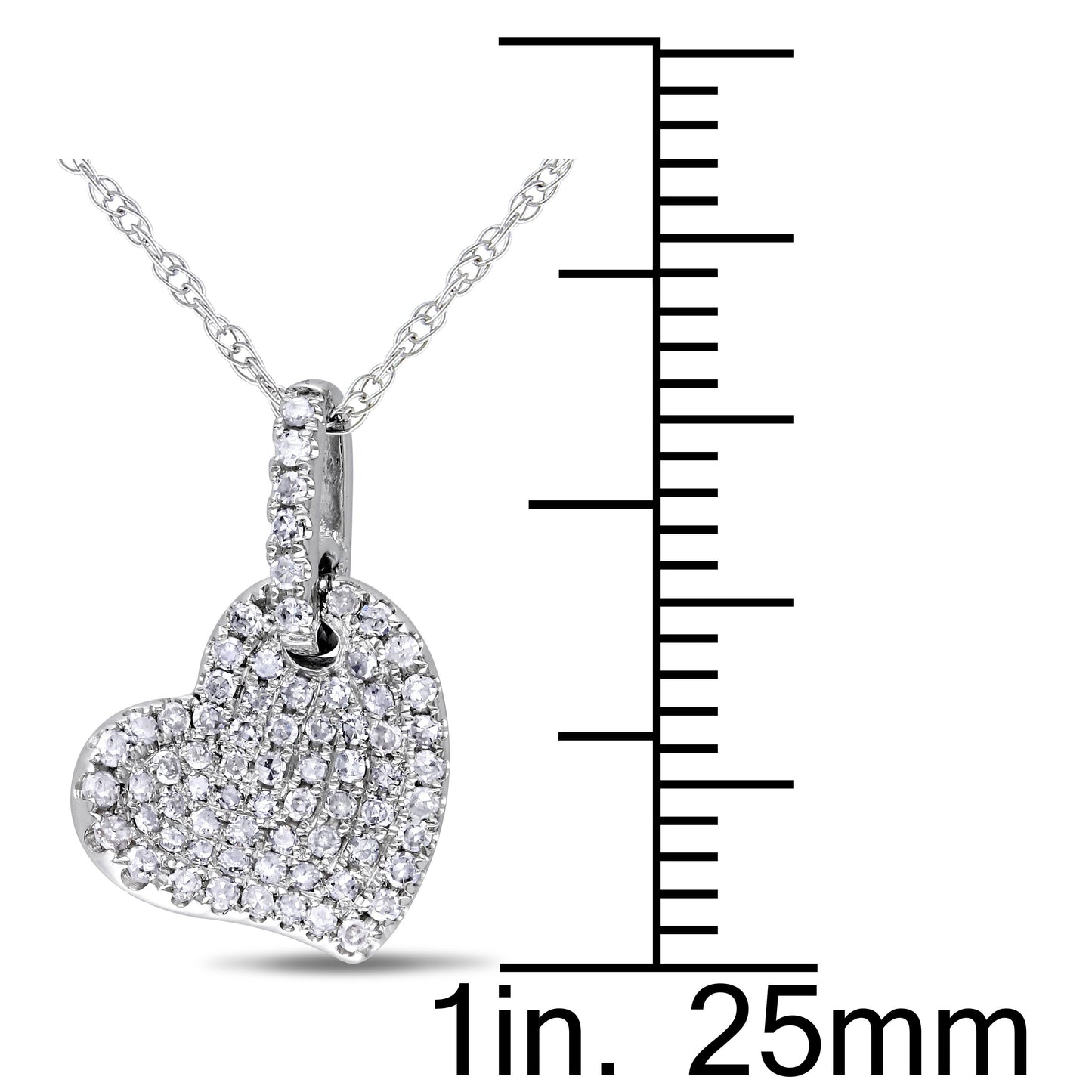 Round Cut Cubic Zirconia in 925 Sterling Silver Necklace 10
