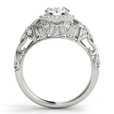Stunning 0.50-1.50 CT Round Moissanite Engagement Ring With Vintage Design 3