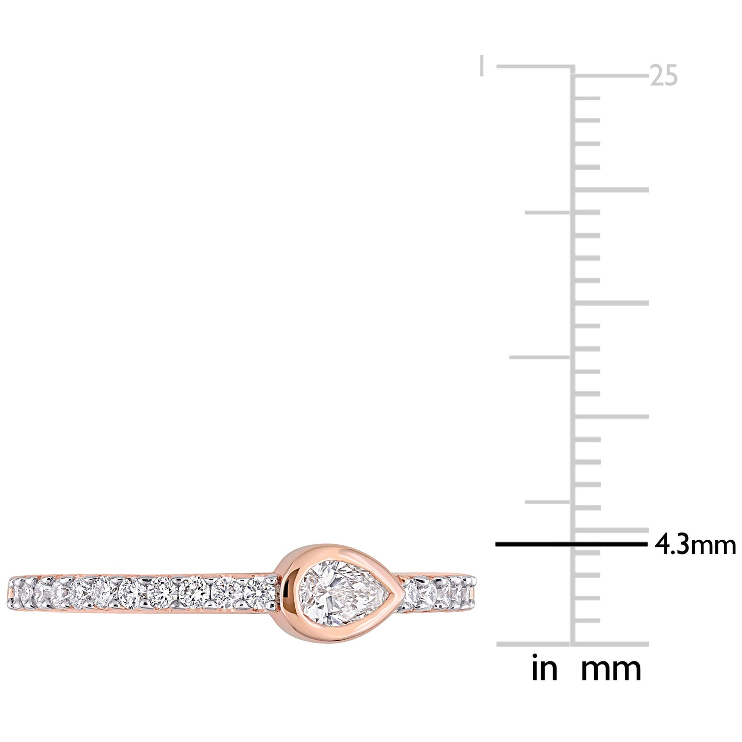 Round Cut Cubic Zirconia in 925 Sterling Silver Wedding Bands 6
