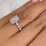 Classic 2.50 CT Radiant Moissanite Engagement Ring with Pave Design 3