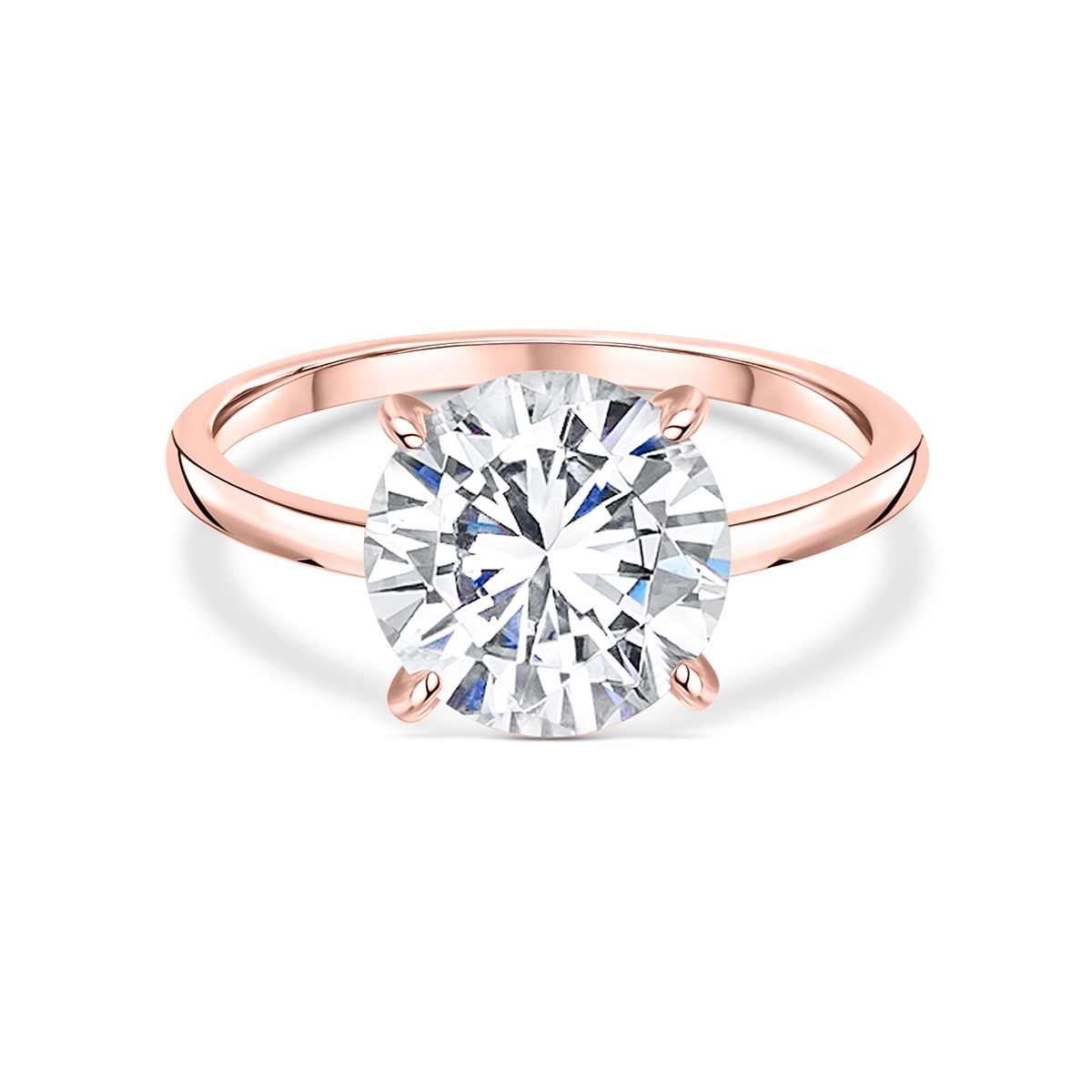 Stunning 3.0 CT Round Moissanite Engagement Ring with Hidden Halo Design 1