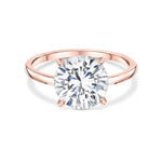 Stunning 3.0 CT Round Moissanite Engagement Ring with Hidden Halo Design 1