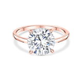 Stunning 3.0 CT Round Moissanite Engagement Ring with Hidden Halo Design 1