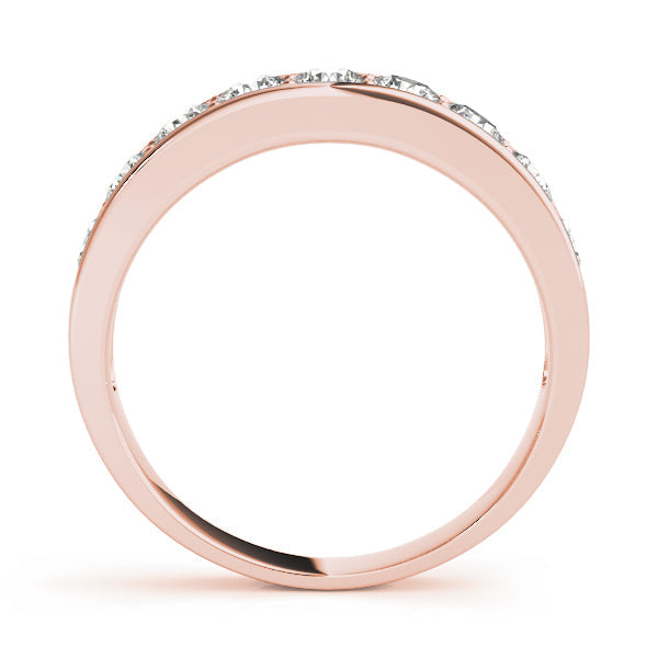 Stunning 0.30 CT Round Moissanite Stones Channel Wedding Band 6